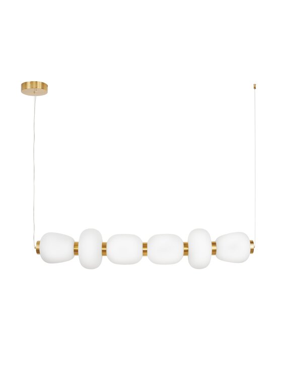 MIAhome MIAhome Lampa wisząca BRILLA-6 LED biało-złota 125 cm Złoty