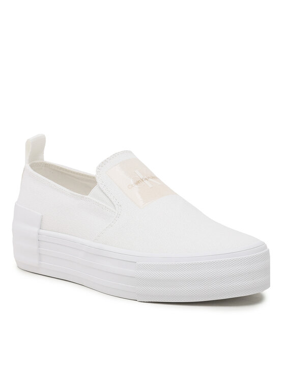 Calvin Klein Jeans Calvin Klein Jeans Tenisky Bold Vulc Flatf Slipon Wn YW0YW01040 Biela