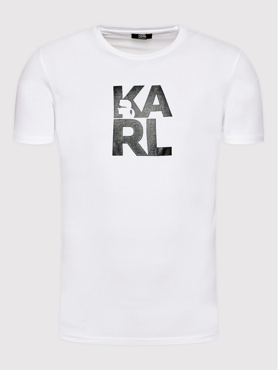 KARL LAGERFELD KARL LAGERFELD T-shirt Classic KL22MTS01 Bianco Regular Fit