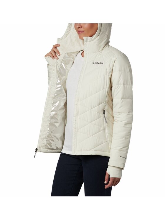 Columbia Columbia Kurtka zimowa Heavenly Hooded Jacket 1738151191 Biały Regular Fit