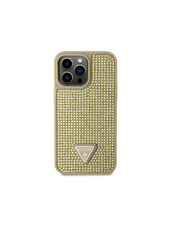Guess Guess Etui na telefon Rhinestone Triangle Złoty