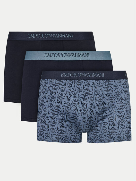 Emporio Armani Underwear Set 3 Parov Boksaric 111625 4F722 75536 Mornarsko Modra