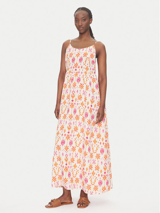 ONLY ONLY Sukienka letnia Abiella 15350291 Pomarańczowy Regular Fit