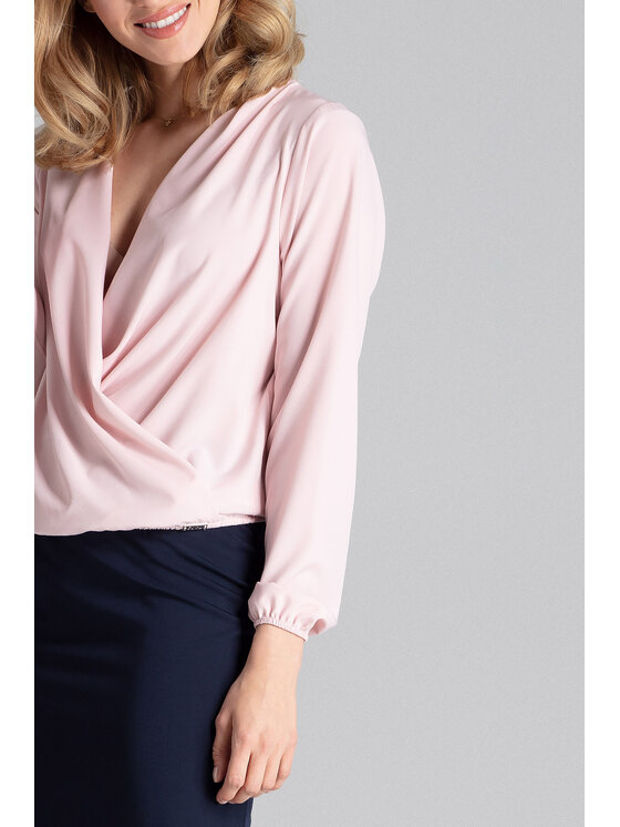 FIGL FIGL Bluzka M659 Różowy Regular Fit