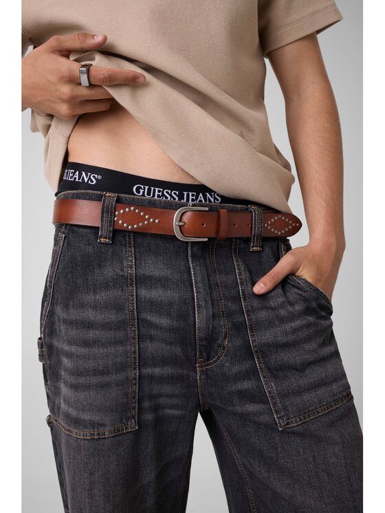 Guess Jeans Guess Jeans Pásek 183263 Hnědá