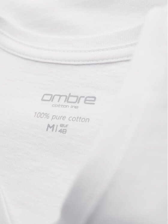 Ombre Ombre Komplet t-shirtów OM-TSBS-0281 Biały Regular Fit