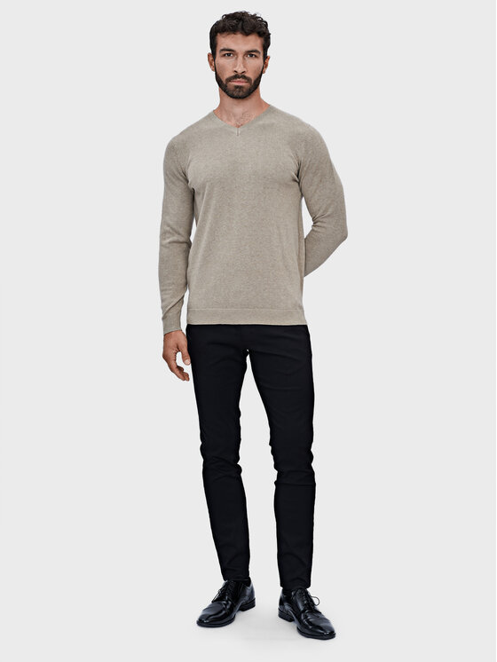 Evenemen Evenemen Sweter MOCCA Beżowy Slim Fit