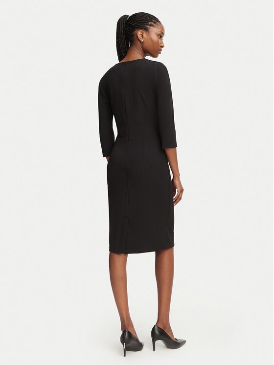 Rinascimento Rinascimento Sukienka koktajlowa CFC0126151003 Czarny Slim Fit
