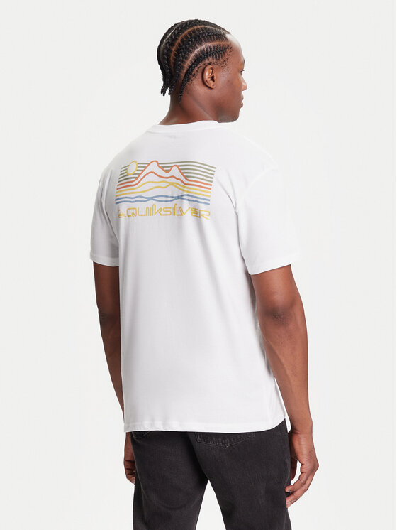 Quiksilver Quiksilver Majica Light Waves Ss EQYZT08175 Bela Comfort Fit