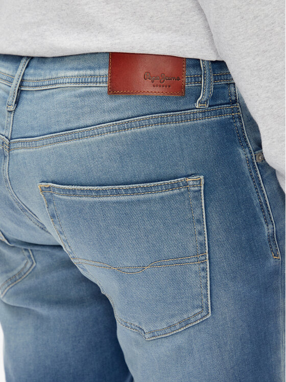 Pepe Jeans Pepe Jeans Džinsiniai šortai PM801075 Mėlyna Slim Fit