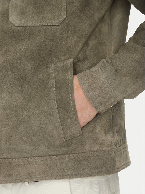 Serge Pariente Serge Pariente Lederjacke Cred Grau Regular Fit