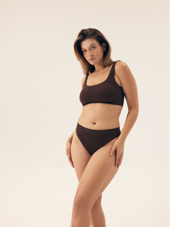 Stringi, rozmiar S, Brązowe, 42501