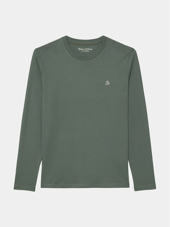 Marc O'Polo Marc O'Polo Pikkade varrukatega T-särk B21 2012 52210 Roheline Regular Fit