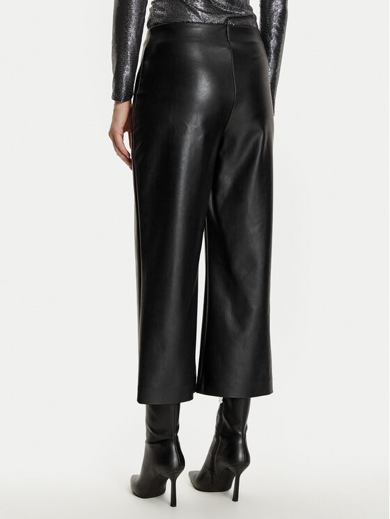 Joseph Ribkoff Joseph Ribkoff Dirbtinės odos kelnės 243042 Juoda Loose Fit