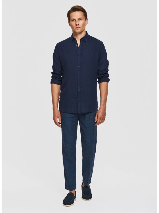Pako Lorente Pako Lorente Koszula P26SN-1X-023 Granatowy Slim Fit