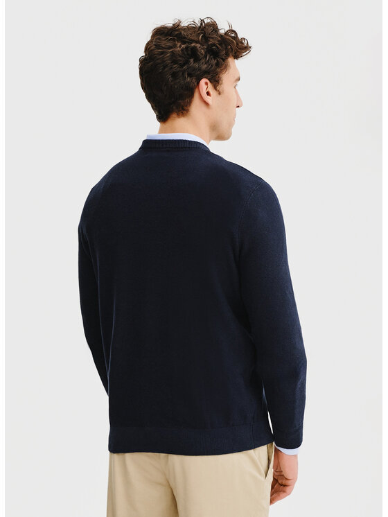 Pako Lorente Pako Lorente Sweter P25SF-2X-005 Granatowy Classic Fit