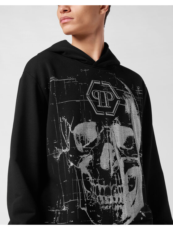 PHILIPP PLEIN PHILIPP PLEIN Bluza 26909 Czarny Regular Fit