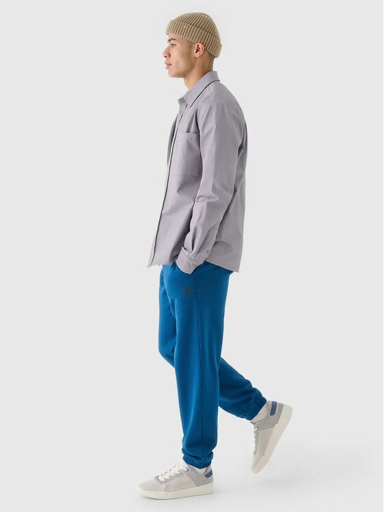 4F 4F Teplákové nohavice 4FWMM00TTROM1140-46S Zelená Regular Fit