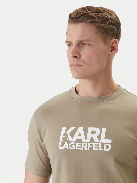 KARL LAGERFELD KARL LAGERFELD T-krekls 755780 562235 Haki Regular Fit