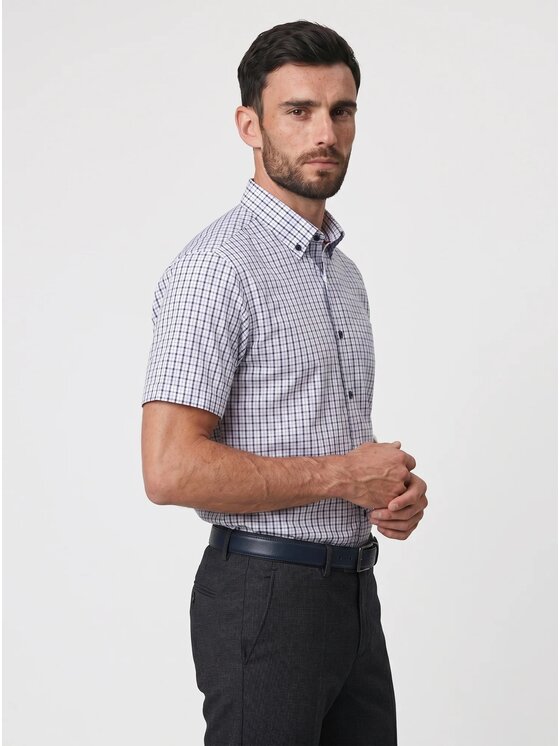 Willsoor Willsoor Koszula 20954sl Biały Slim Fit