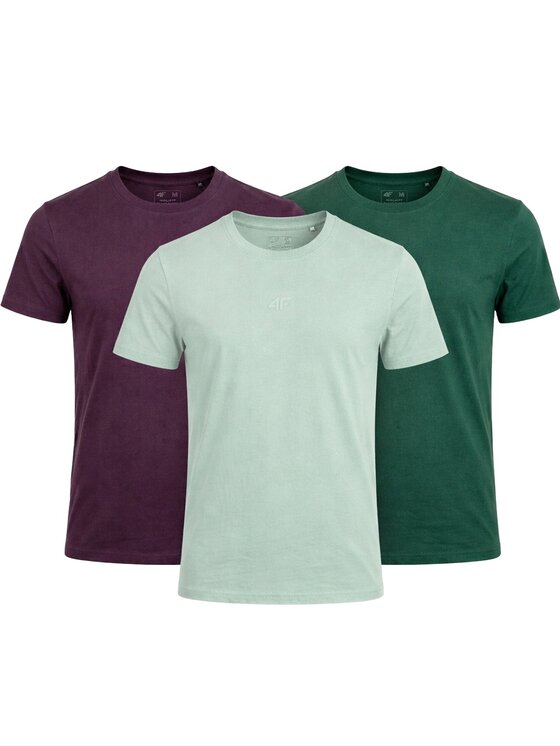 4F 4F T-Shirt Z-TTSHM3947-3-J Biały Regular Fit
