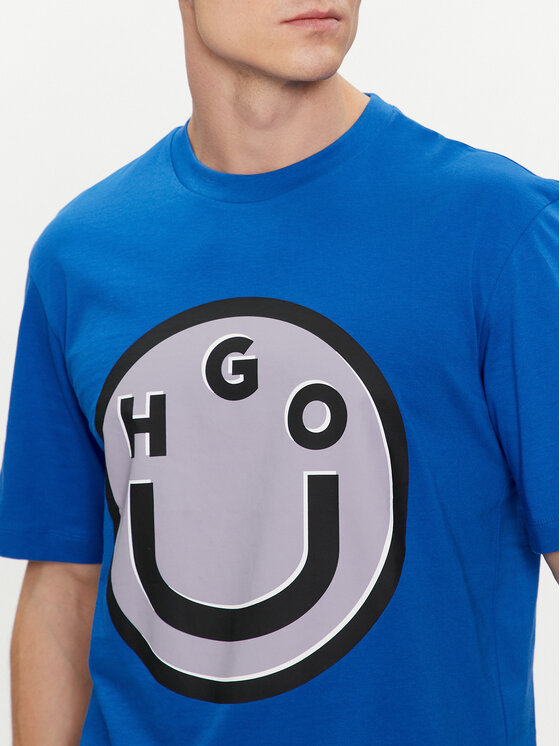 HUGO Hugo Tričko Nimper 50513189 Modrá Regular Fit