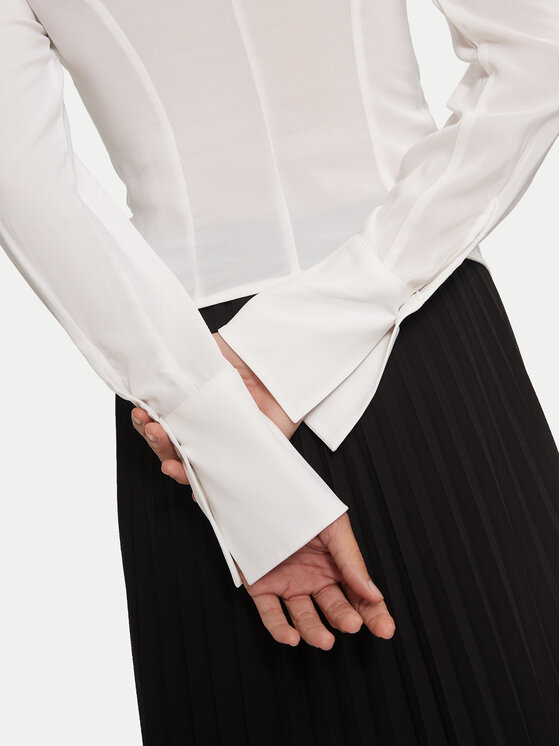 PINKO PINKO Πουκάμισο 100612 A1NI Λευκό Regular Fit