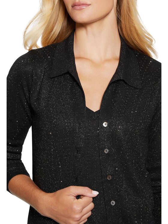Guess Guess Ζακέτα Cardigan donna giovanna Μαύρο Regular Fit