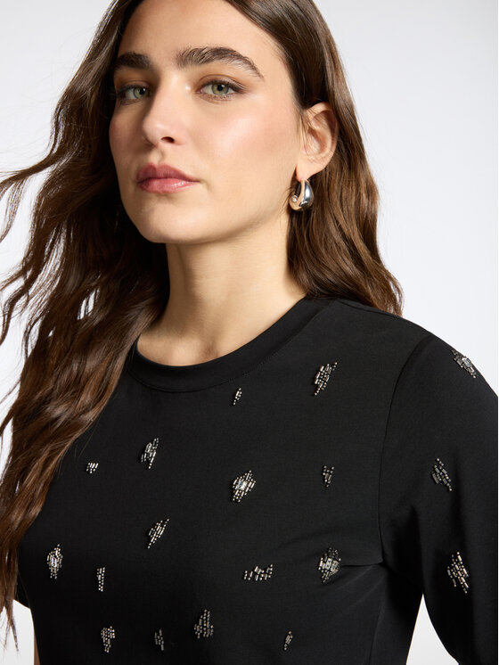 Elena Mirò Elena Mirò T-Shirt G346Z000558N033 Czarny Regular Fit