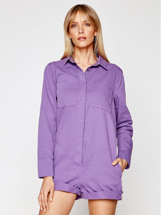 One Teaspoon Salopetă Prophecy Jsuit 23693 Violet Relaxed Fit La Reducere si Transport Gratuit Femei 2023-10-04