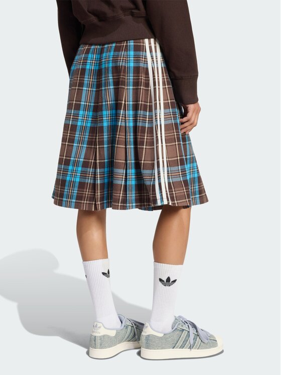 adidas adidas Spódnica plisowana PLEATED CHECK Kolorowy Regular Fit