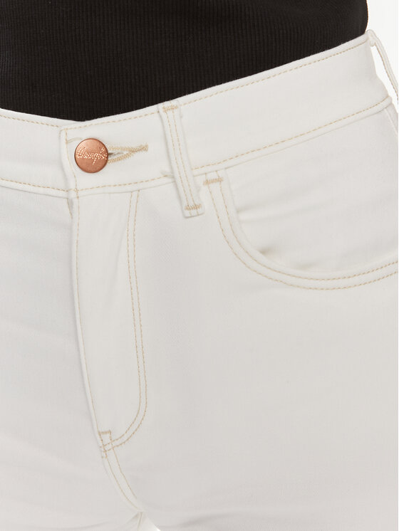 Wrangler Wrangler Jeansy 112351027 Biały Straight Fit