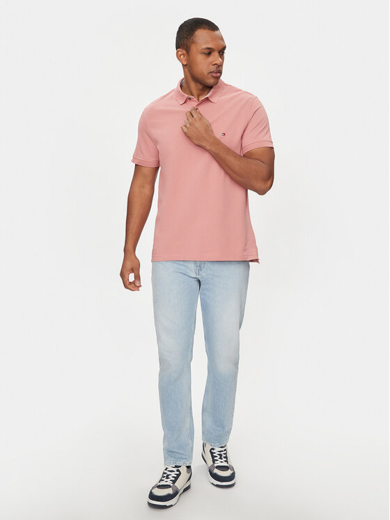 Tommy Hilfiger Tommy Hilfiger Polo marškinėliai 1985 MW0MW17770 Rožinė Regular Fit