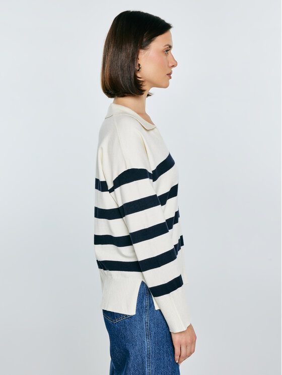BIG STAR BIG STAR Sweter ALINA Biały Comfort Fit