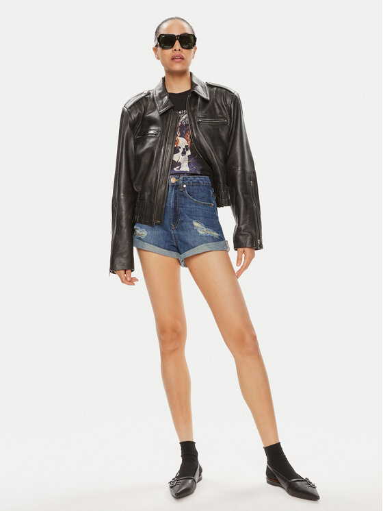 One Teaspoon One Teaspoon Szorty jeansowe Bandits 26275 Niebieski Relaxed Fit