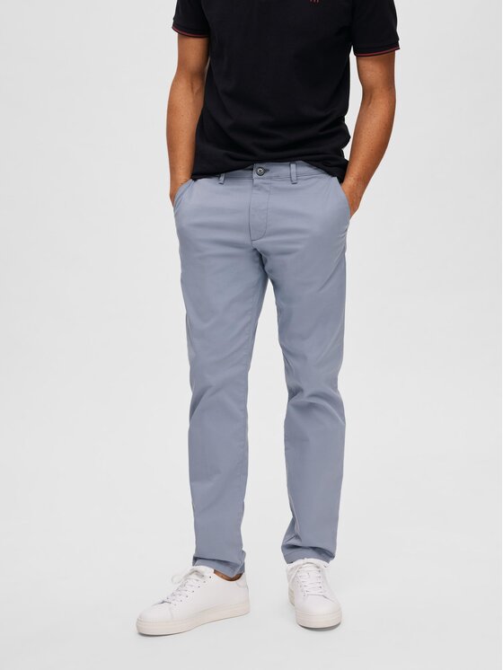 Selected Homme Selected Homme Pantaloni chino New 16087663 Gri Slim Fit