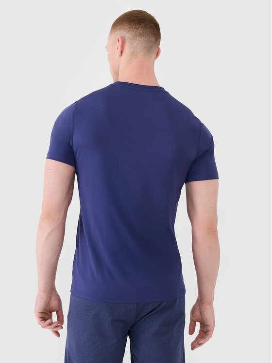 4F 4F Tričko 4FWSS25TFTSM1343-30S Modrá Regular Fit
