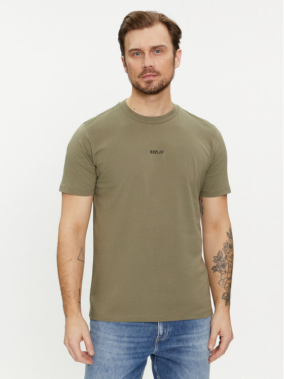 Férfi Póló REPLAY, Méret: XL, Zöld, M6795.000.2660