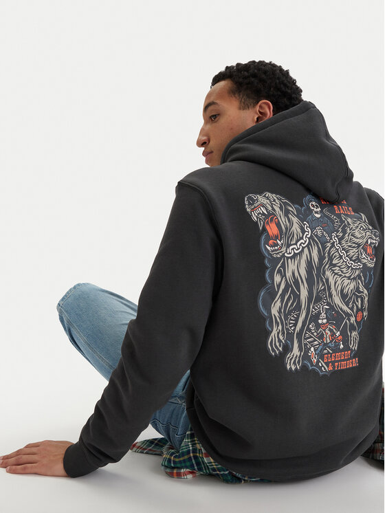 Element Element Sweatshirt Timber Guard Dogs Po ELYSF00315 Schwarz Regular Fit