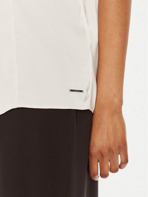 Calvin Klein Calvin Klein Bluse K20K207161 Écru Regular Fit