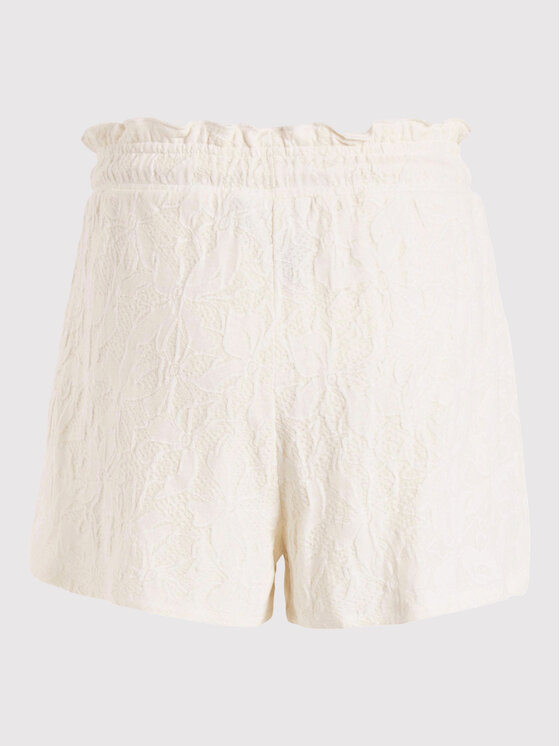 Vila Vila Шорти от плат Blomst 14075208 Бежов Regular Fit
