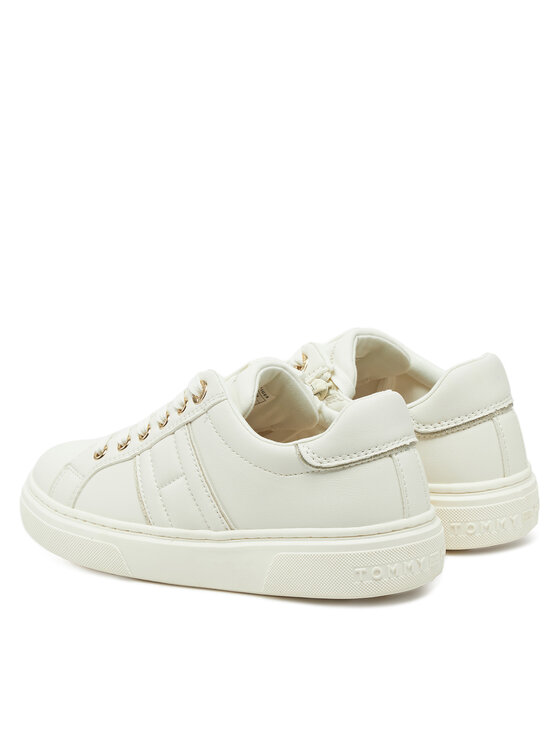 Tommy Hilfiger Tommy Hilfiger Snīkeri Low Cut Lace-Up Sneaker T3A9-33745-1439 S Balts