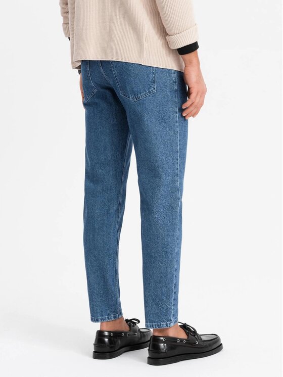 Ombre Ombre Jeansy OM-PADP-0225 Niebieski Carrot Fit