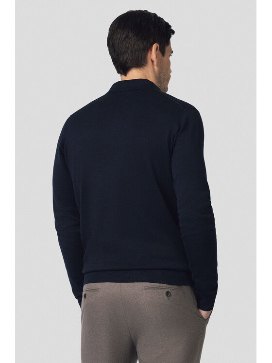 Lancerto Lancerto Sweter Jorge SW073125000004 Granatowy Regular Fit