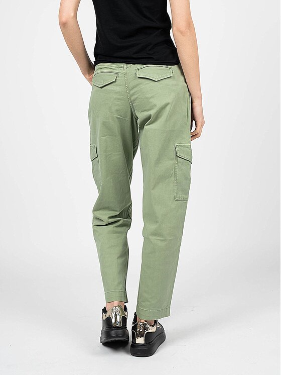 Pepe Jeans Pepe Jeans Kalhoty z materiálu PL2115830 | Aspen Zelená Regular Fit