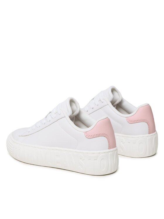 Tommy Jeans Tommy Jeans Laisvalaikio batai New Cupsole Leather EN0EN02137 Balta