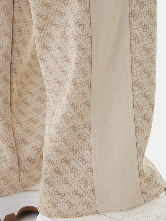 Guess Guess Teplákové nohavice V6RB09 K2042 Béžová Wide Leg