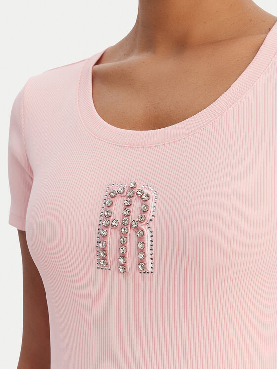 Fracomina Fracomina T-shirt FP26ST3001J42701 Koraljna Slim Fit