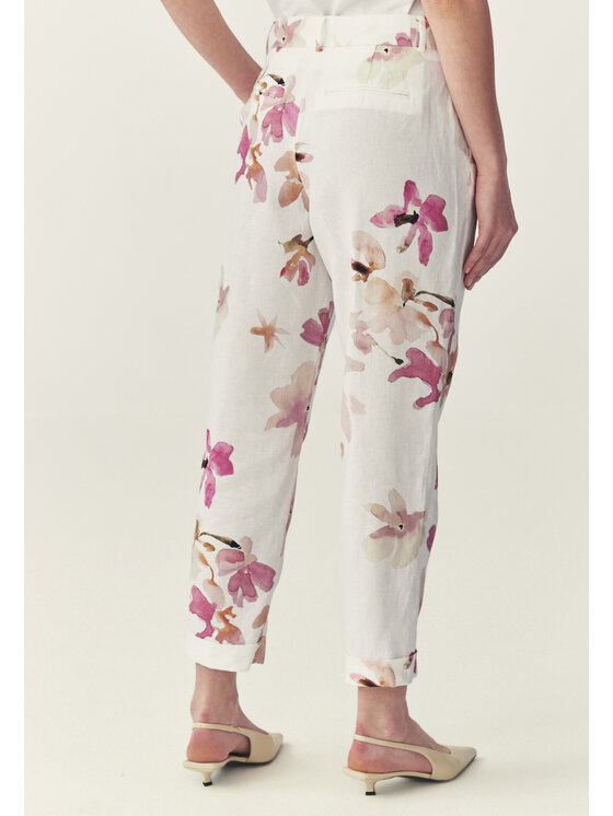 TATUUM TATUUM Bavlnené nohavice SEREMI 4 Biela Loose Fit