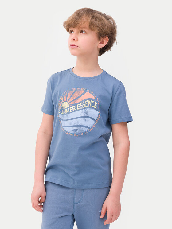 4F T-shirt 4FJWSS24TTSHM1135 Blu Regular Fit, taglia : 146